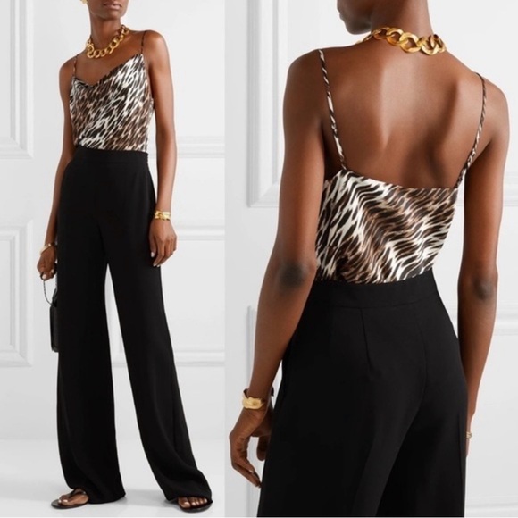 L’AGENCE Gorgeous Kay Draped Leopard Print Silk Cami 🔥​​ - Picture 1 of 4